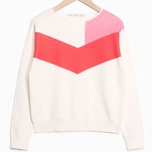 & Other Stories Color Block Sweater XS